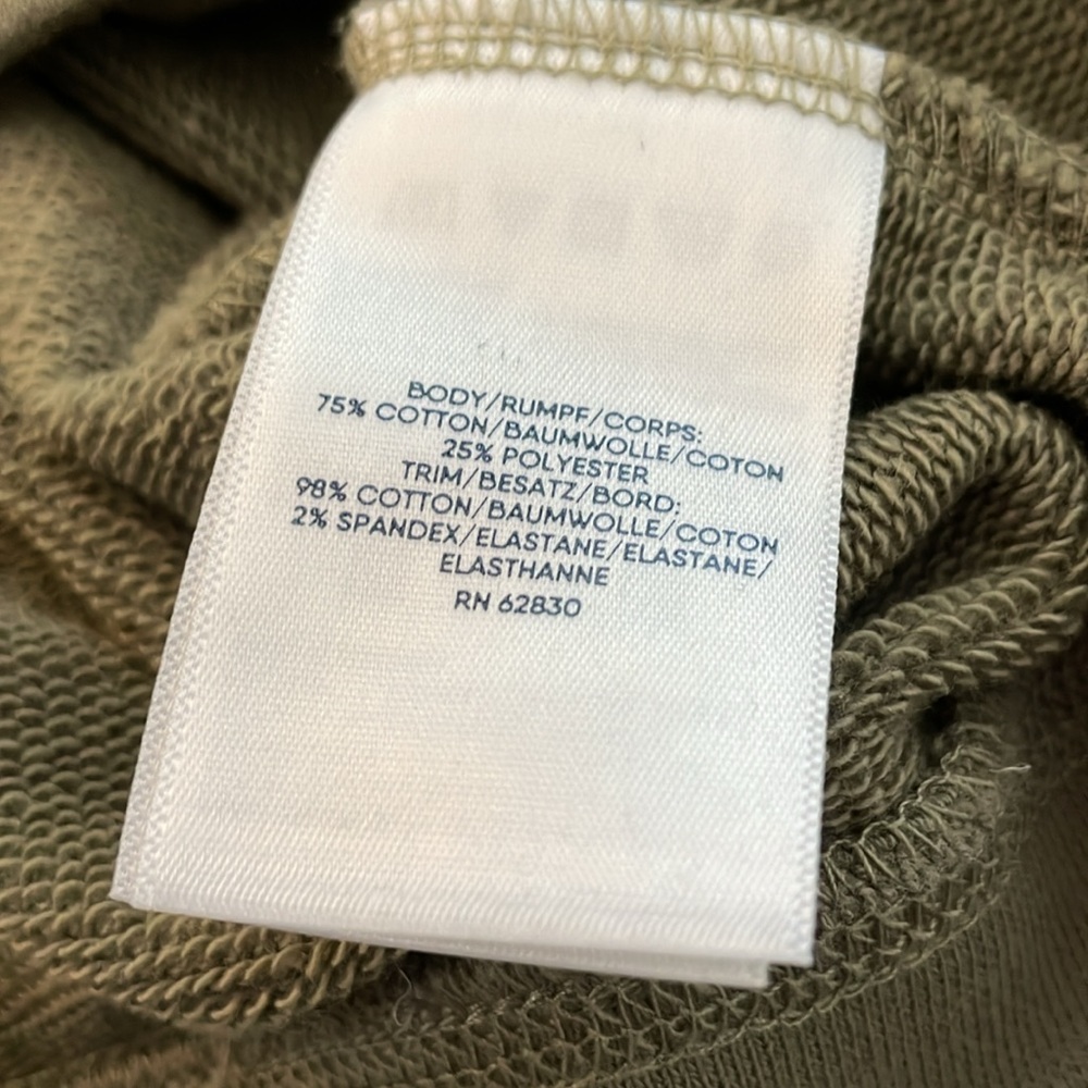 Lands' End 1/4 zip olive green sweater. Cotton/poly Men's L. Like new condition. - Picture 6 of 9